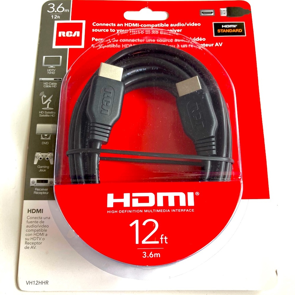🆕 RCA HDMI® Cable 12 ft.